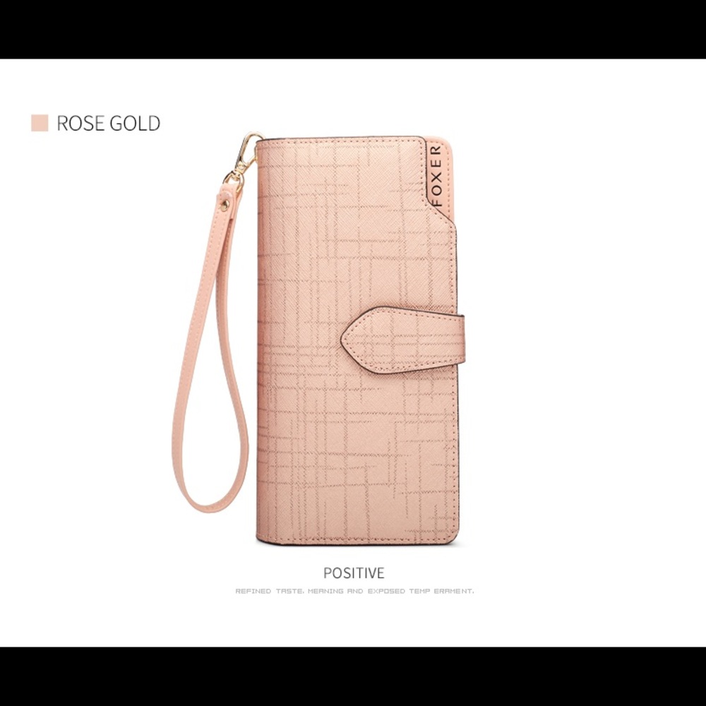 Foxer Bolsy Women Cowhide Leather Wallet